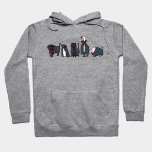 Cute Vampire Animals in Halloween Horror Hoodie